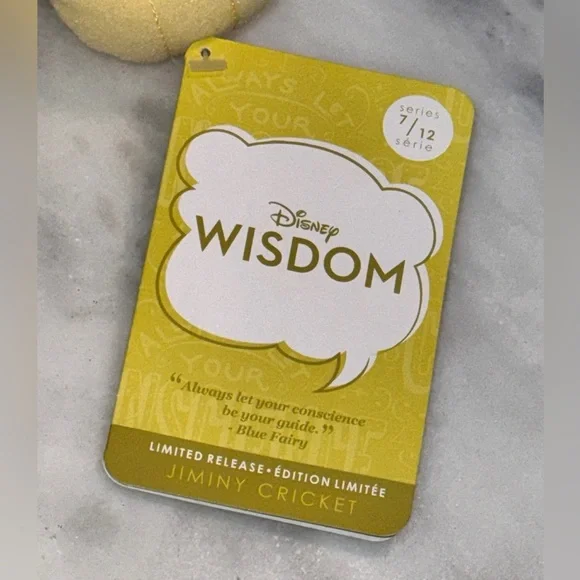 Disney Wisdom Collection July JIMINY CRICKET Pinocchio Plush Limited 7 Of 12 NWT - Picture 3 of 6